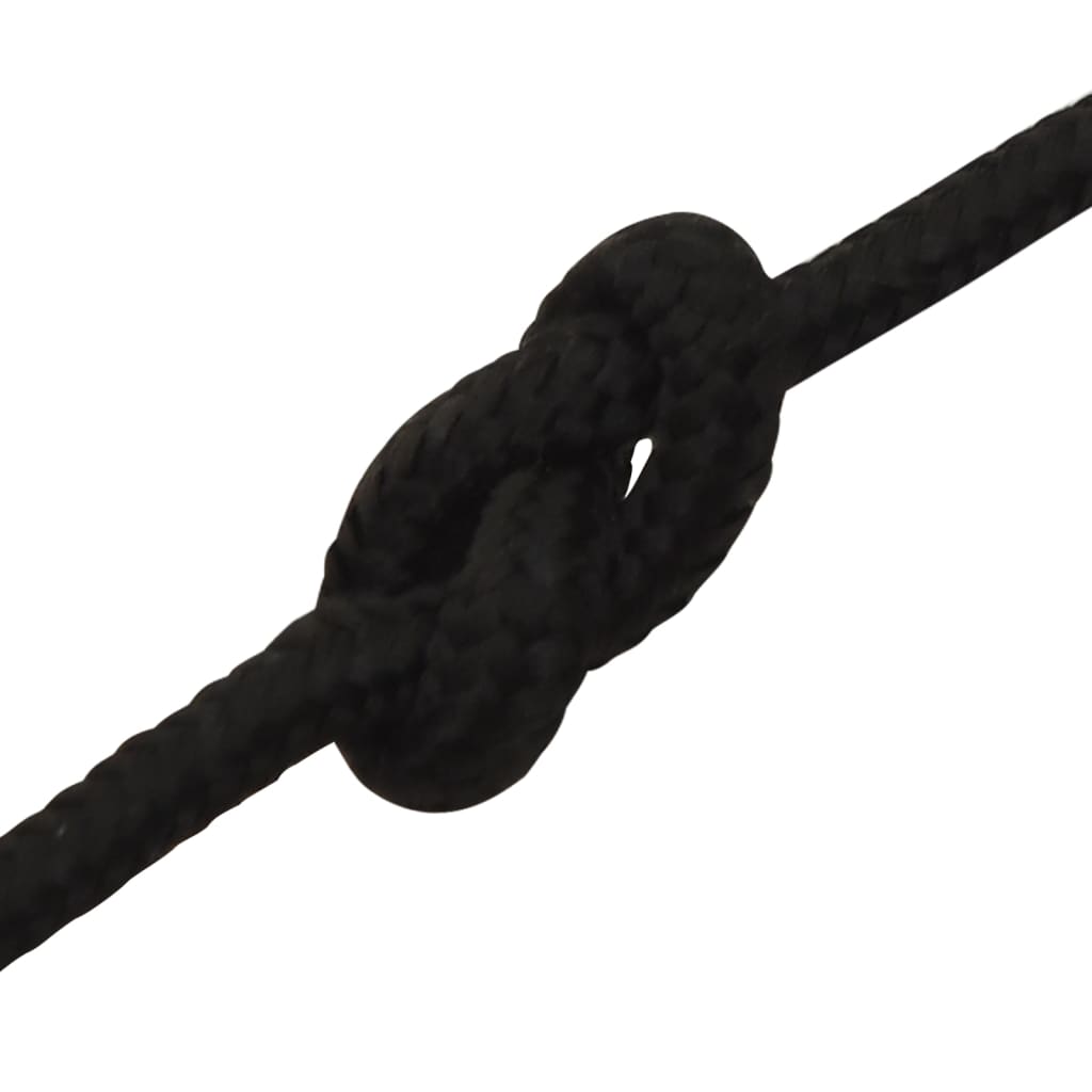 Fekete poliészter munkakötél 3 mm 50 m 5