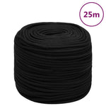 Fekete poliészter munkakötél 10 mm 25 m