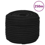 Fekete poliészter munkakötél 12 mm 250 m