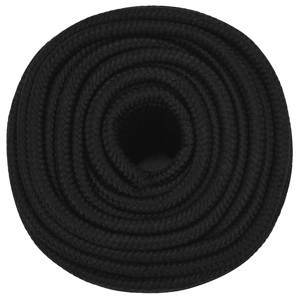 Fekete poliészter munkakötél 14 mm 25 m 3