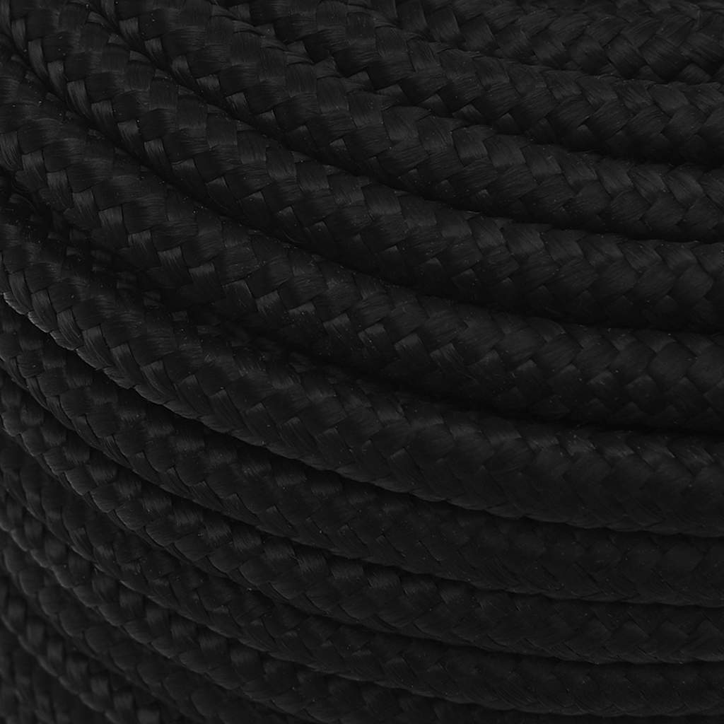 Fekete poliészter munkakötél 14 mm 25 m 4