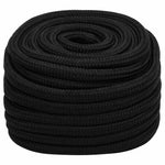 Fekete poliészter munkakötél 20 mm 50 m 2