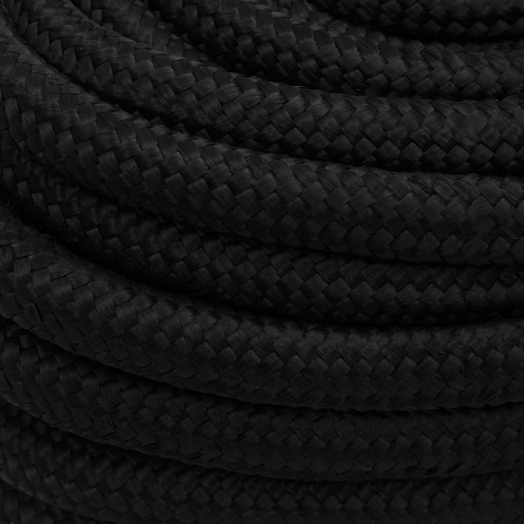 Fekete poliészter munkakötél 20 mm 50 m 4