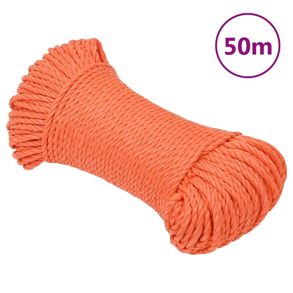 Narancssárga polipropilén munkakötél 3 mm 50 m