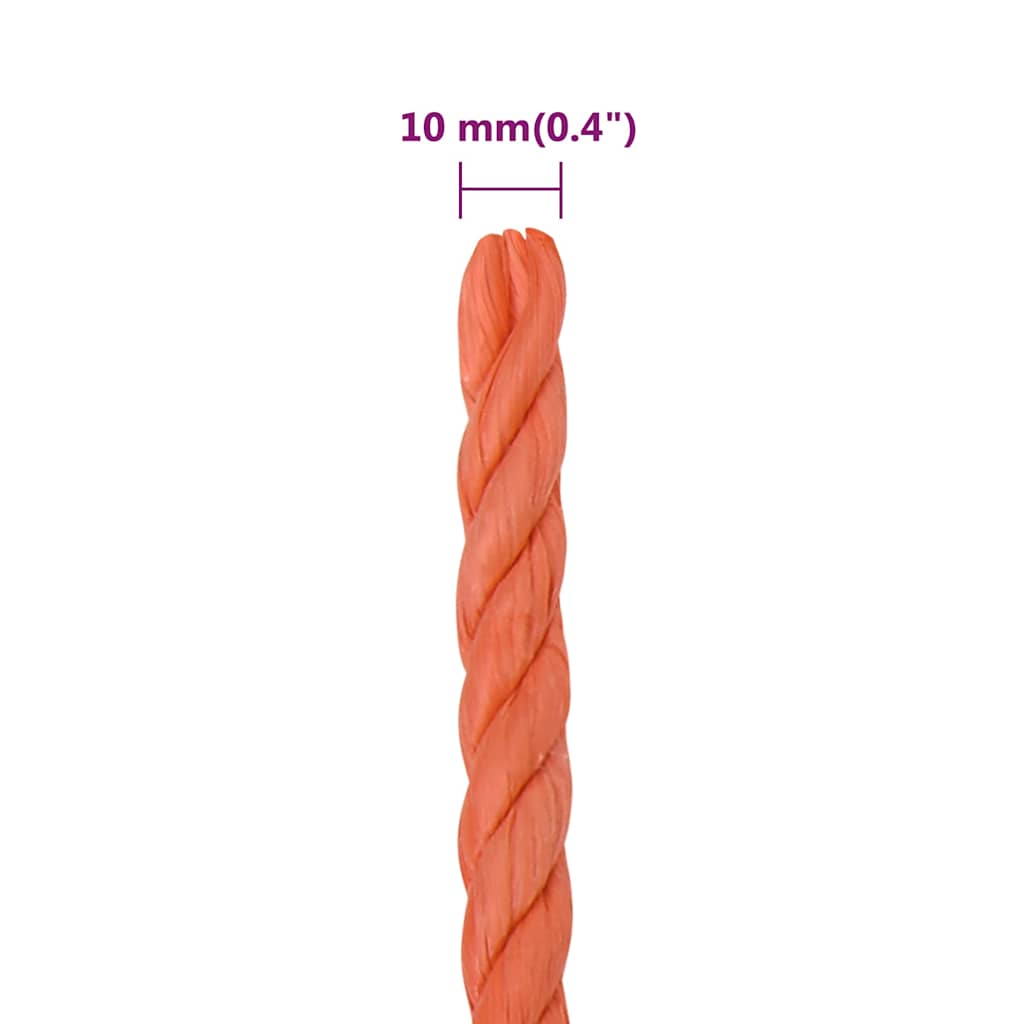 Narancssárga polipropilén munkakötél 10 mm 25 m 6