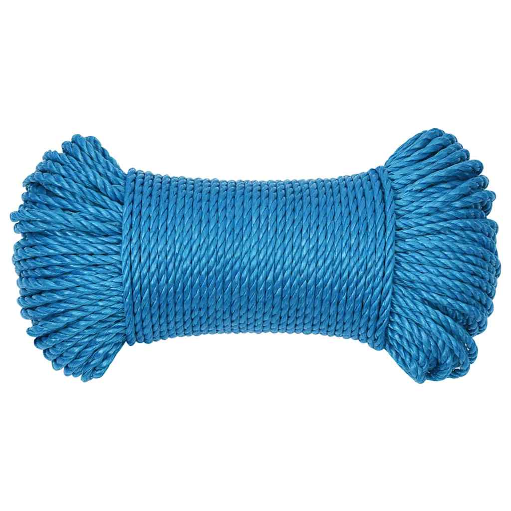 Kék polipropilén munkakötél 8 mm 50 m 3