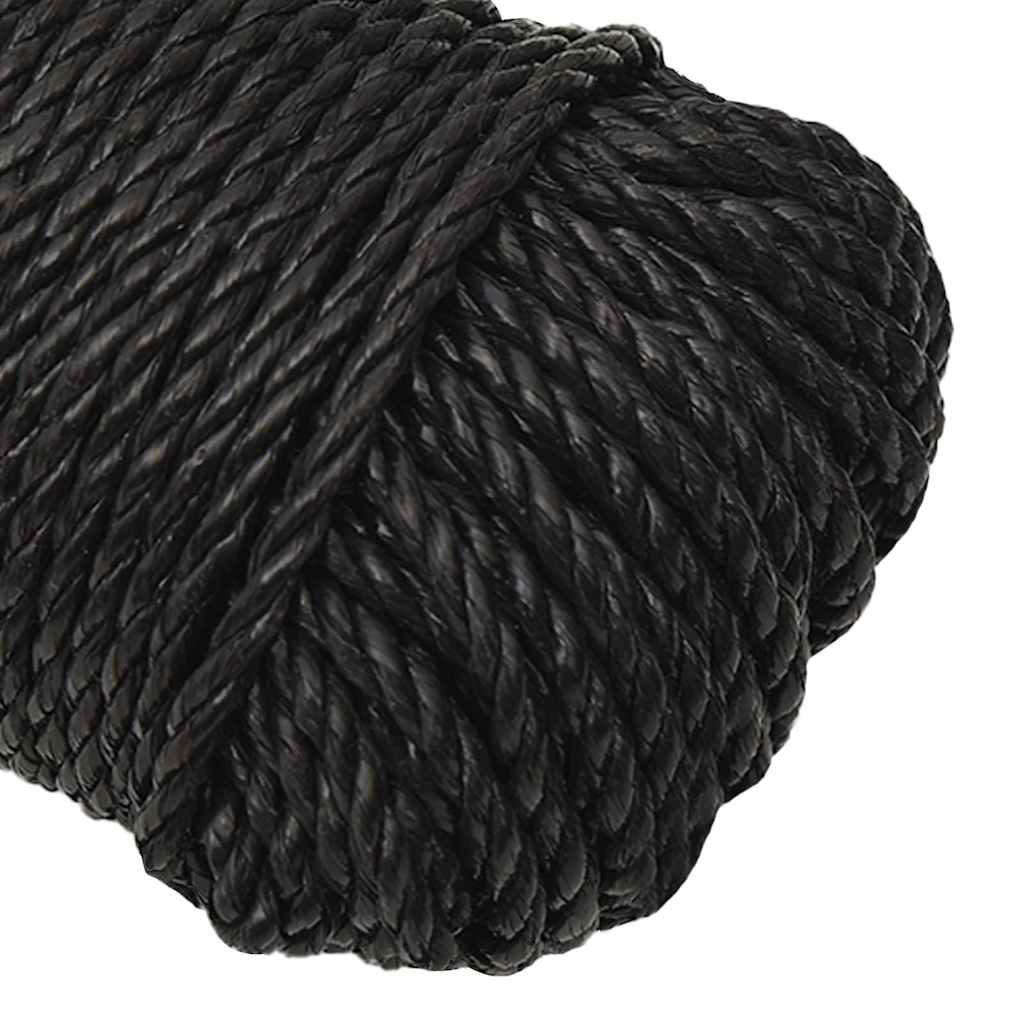 Fekete polipropilén munkakötél 3 mm 25 m 4