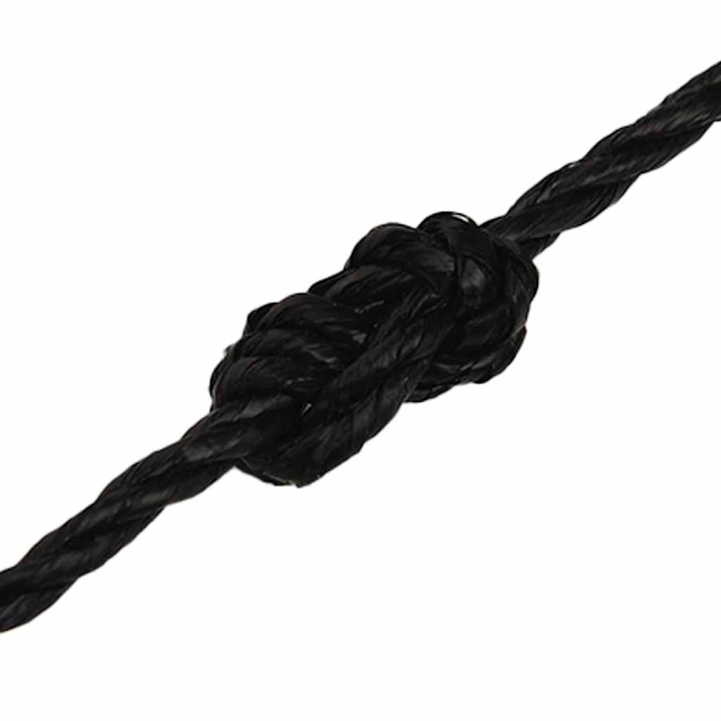 Fekete polipropilén munkakötél 8 mm 50 m 5