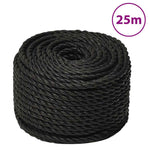 Fekete polipropilén munkakötél 10 mm 25 m
