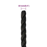 Fekete polipropilén munkakötél 10 mm 25 m 6