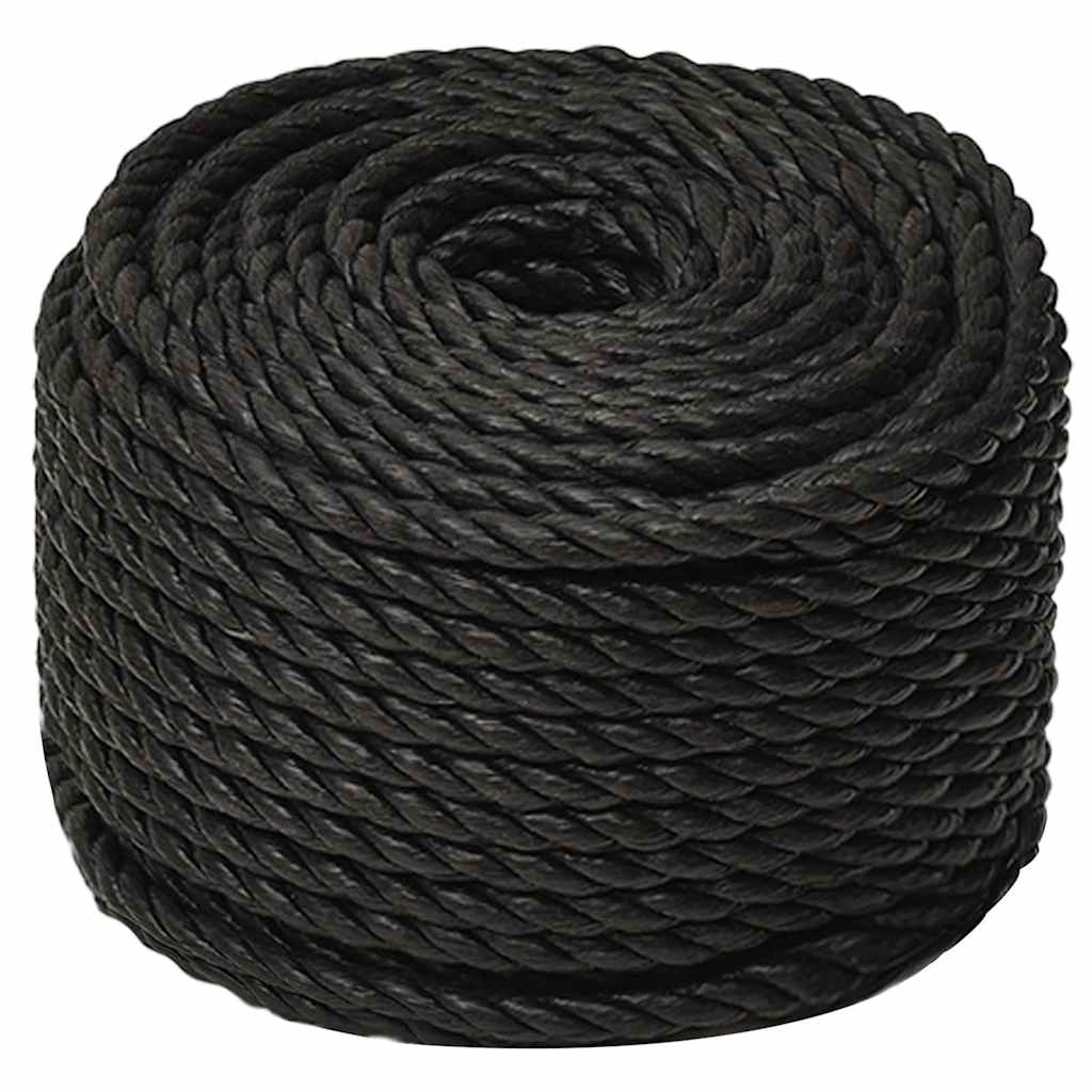 Fekete polipropilén munkakötél 10 mm 100 m 2