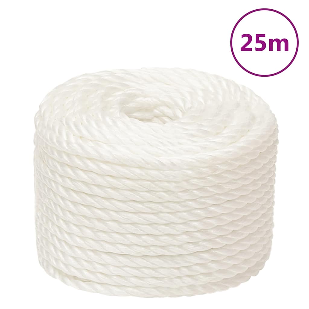 Fehér polipropilén munkakötél 16 mm 25 m