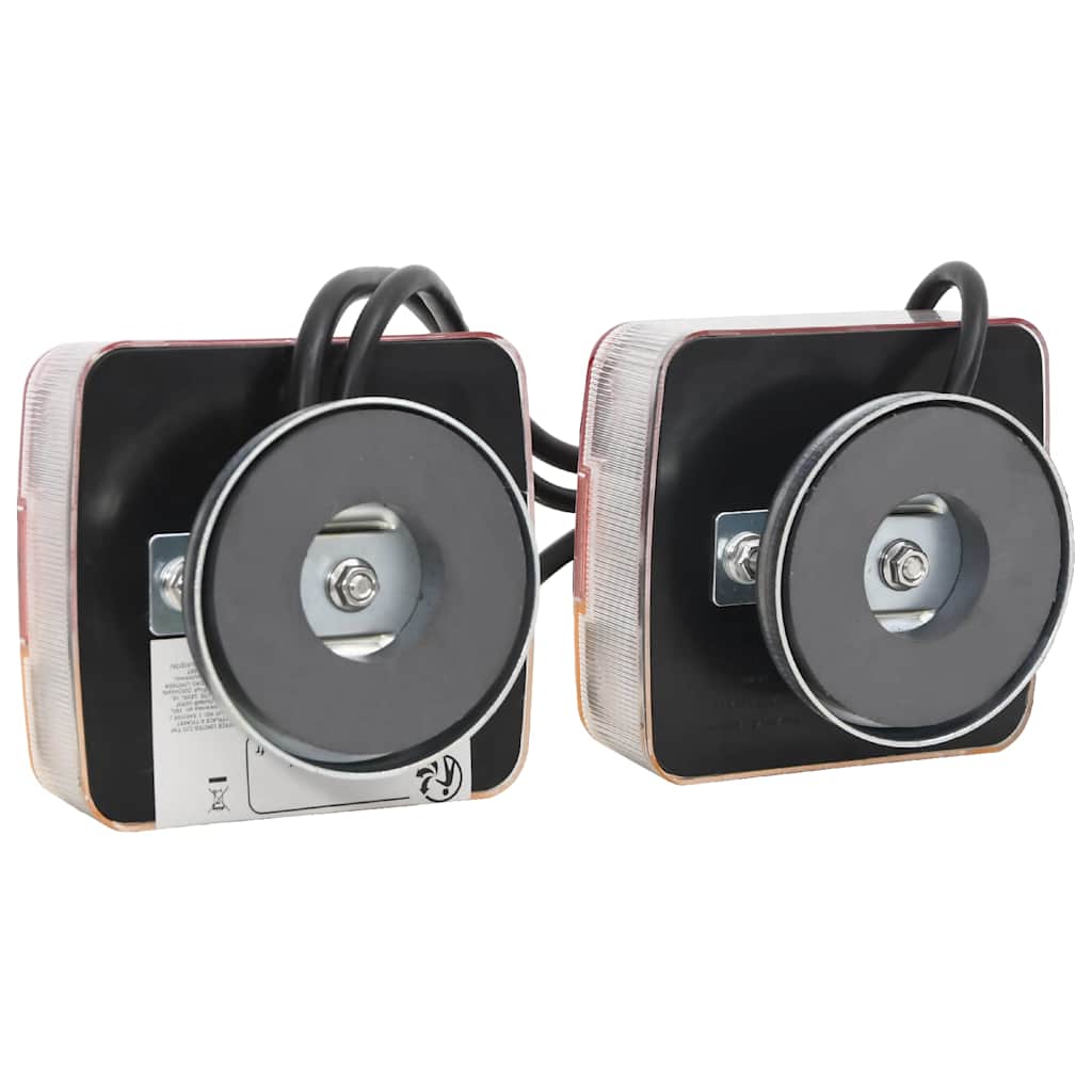 2 db piros utánfutólámpa LED-izzóval 10,5 x 7,5 x 10 cm 12 V 4