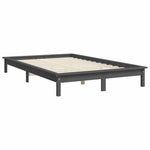 Szürke tömör fenyőfa ágykeret 150 x 200 cm (King Size) 4