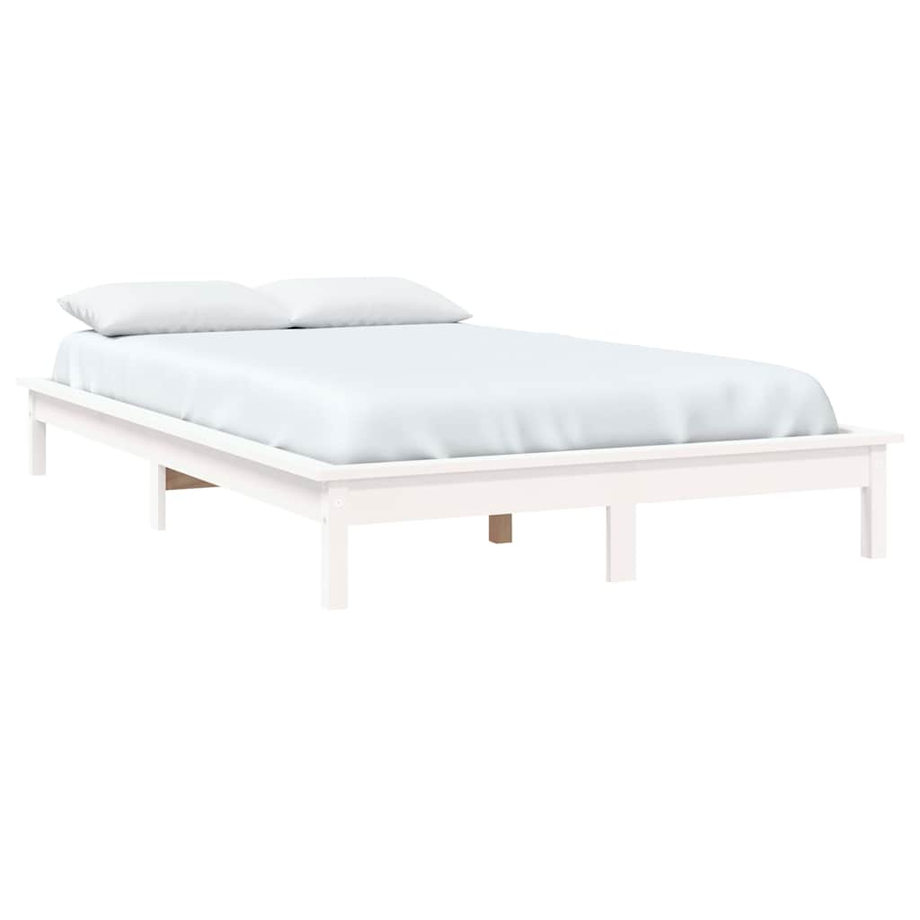 Fehér tömör fenyőfa ágykeret 180 x 200 cm (Super King Size) 3