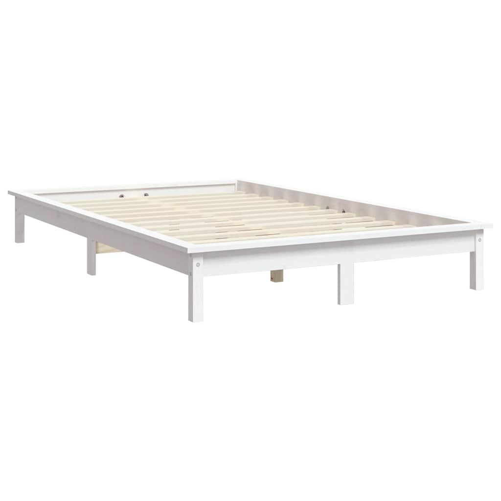 Fehér tömör fenyőfa ágykeret 180 x 200 cm (Super King Size) 4
