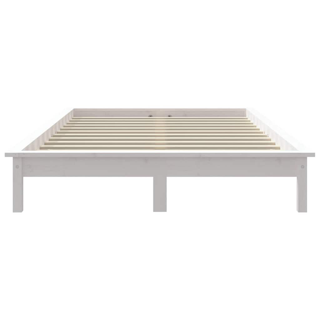 Fehér tömör fenyőfa ágykeret 180 x 200 cm (Super King Size) 5