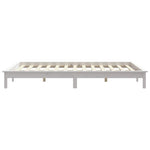 Fehér tömör fenyőfa ágykeret 180 x 200 cm (Super King Size) 6