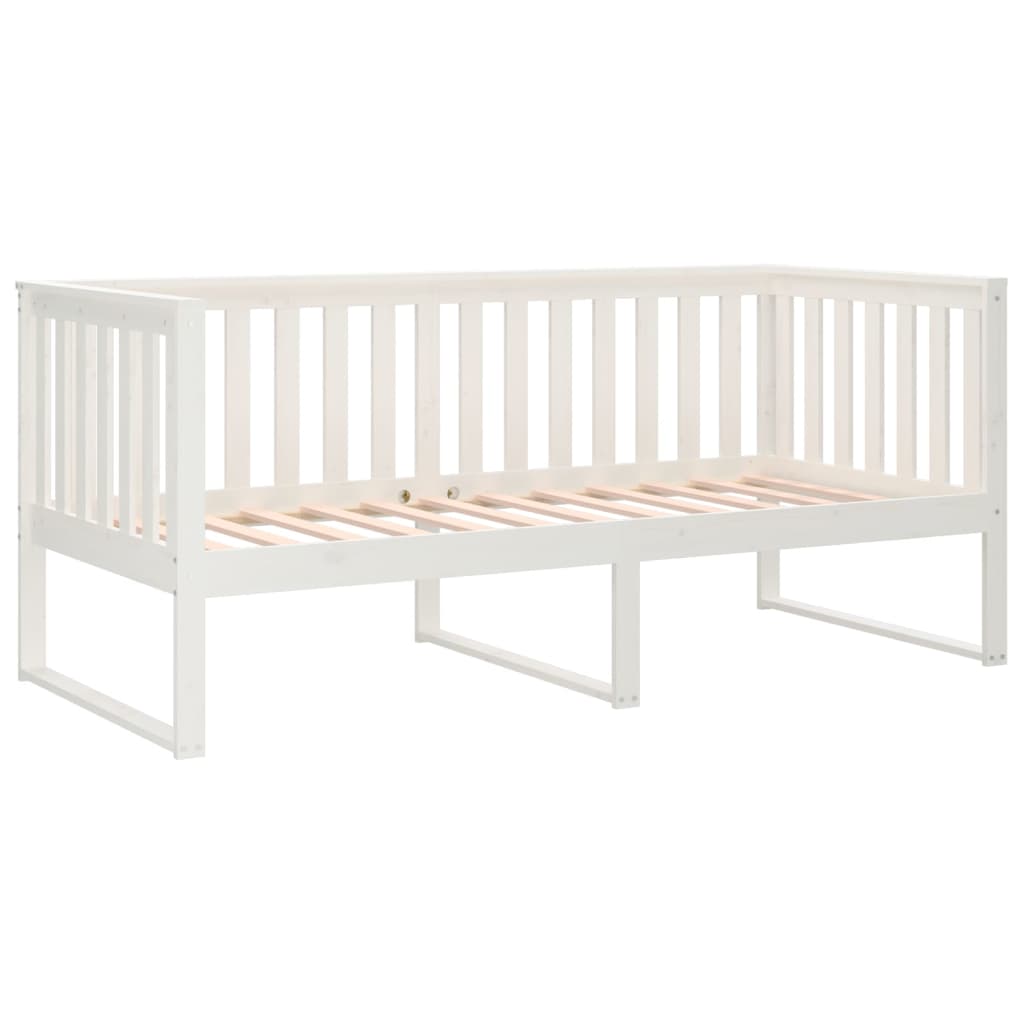 Fehér tömör fenyőfa kanapéágy matrac nélkül 90 x 190 cm 7