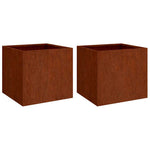 2 db corten acél növénytartó 32 x 30 x 29 cm 2