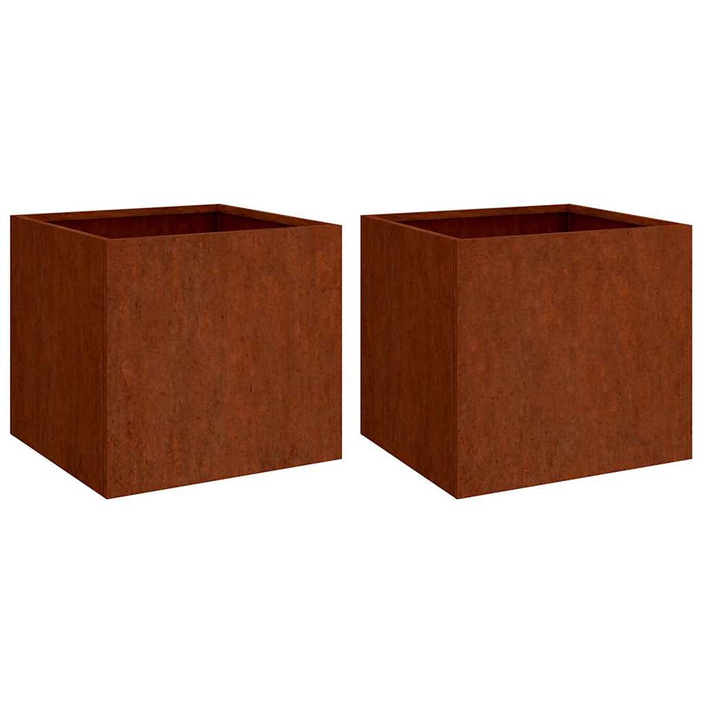 2 db corten acél növénytartó 32 x 30 x 29 cm 2