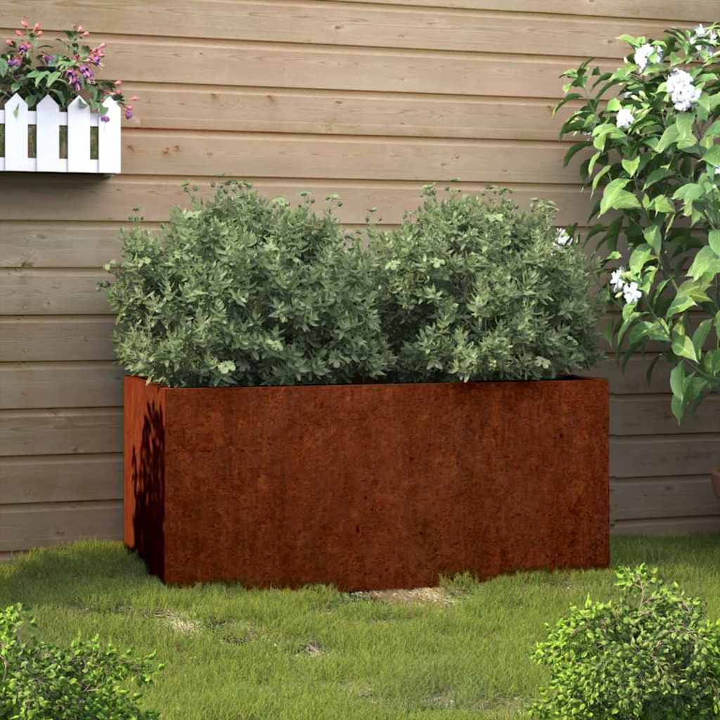 Corten acél növénytartó 62x40x39 cm