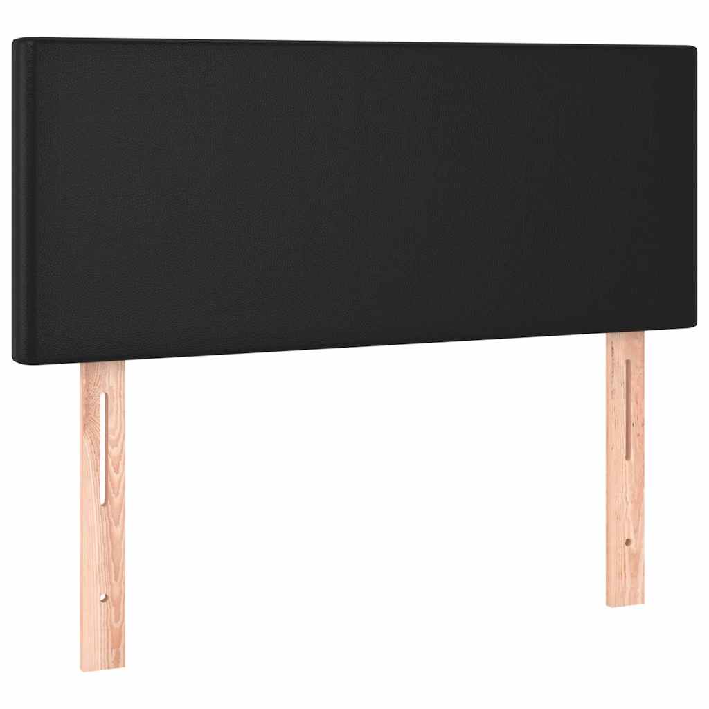 Fekete műbőr fejtámla 90x5x78/88 cm 2