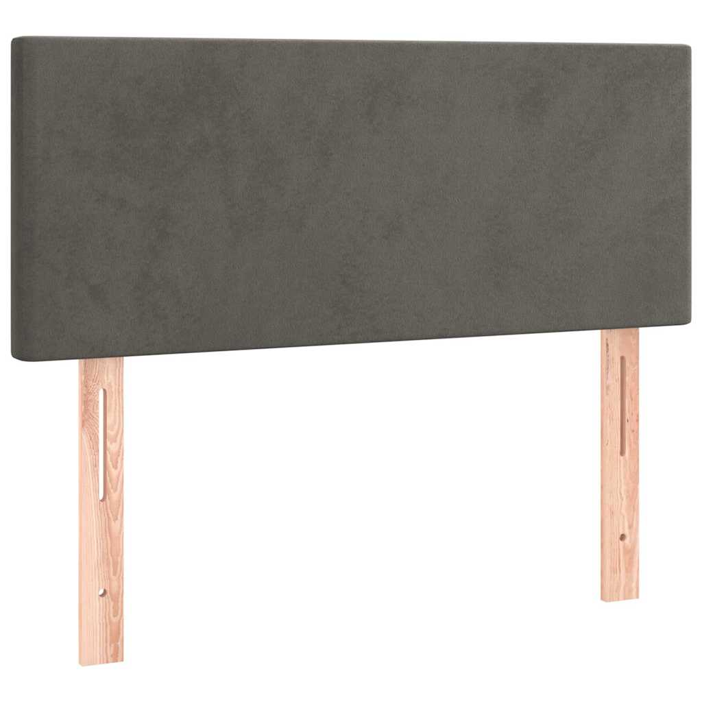 Sötétszürke bársony fejtámla 90x5x78/88 cm 2