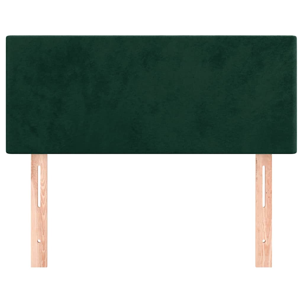 Sötétzöld bársony fejtámla 90x5x78/88 cm 3