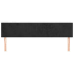 Fekete bársony fejtámla 180x5x78/88 cm 3