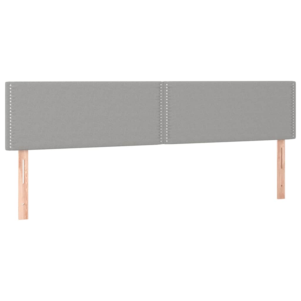 Világosszürke szövet fejtámla 180 x 5 x 78/88 cm 2