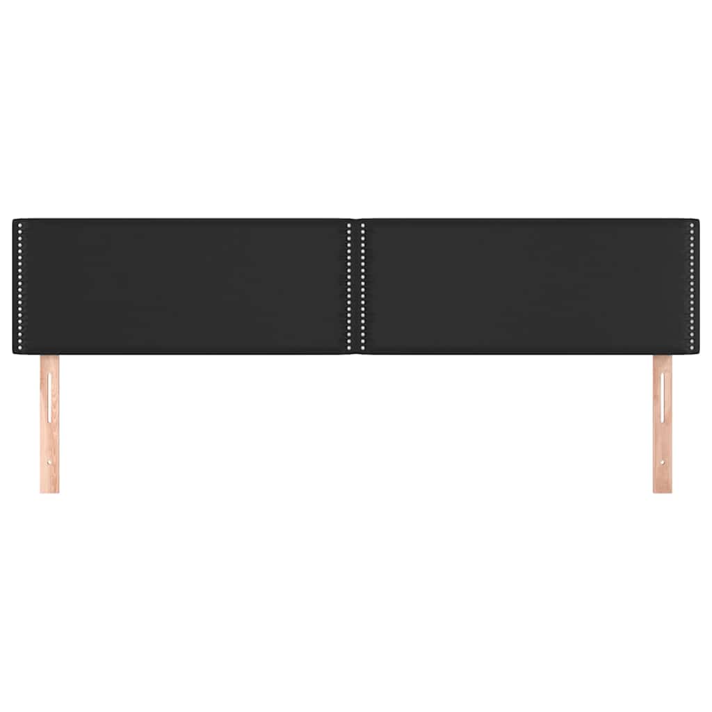 Fekete műbőr fejtámla 180 x 5 x 78/88 cm 3