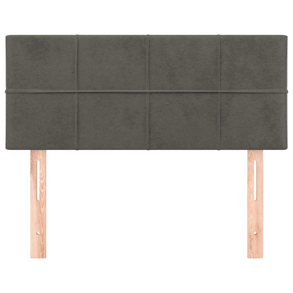 Sötétszürke bársony fejtámla 80 x 5 x 78/88 cm 3