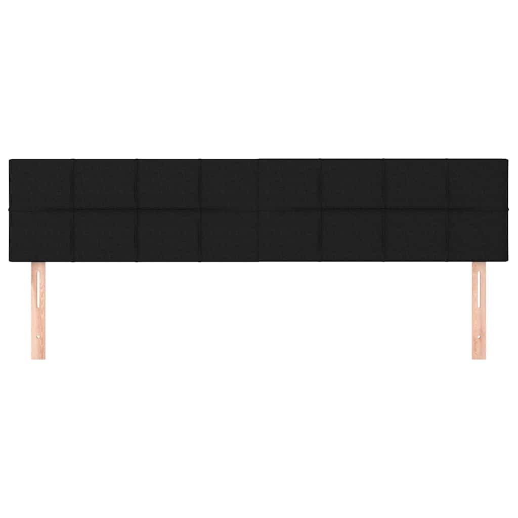 Fekete szövet fejtámla 160x5x78/88 cm 3
