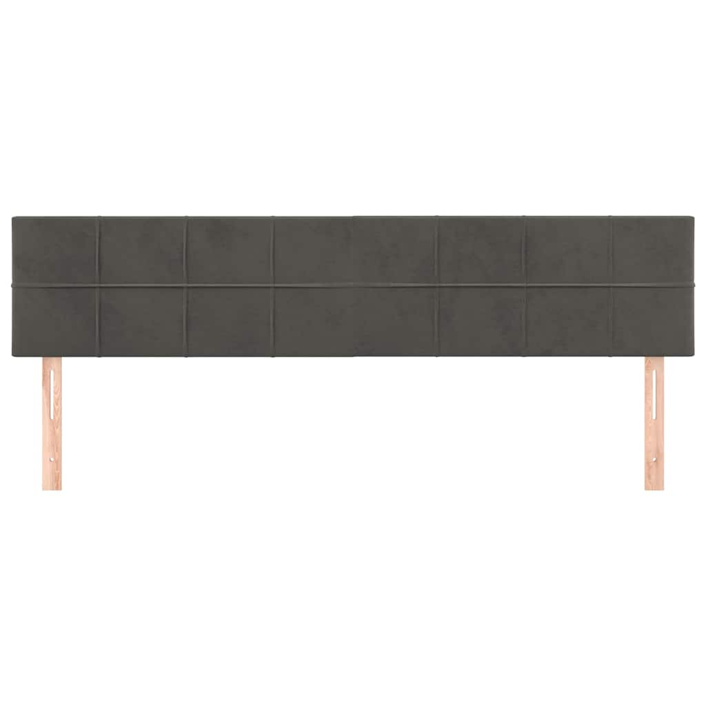 Sötétszürke bársony fejtámla 180x5x78/88 cm 3