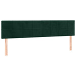 Sötétzöld bársony fejtámla 180x5x78/88 cm 2