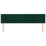 Sötétzöld bársony fejtámla 180x5x78/88 cm 3