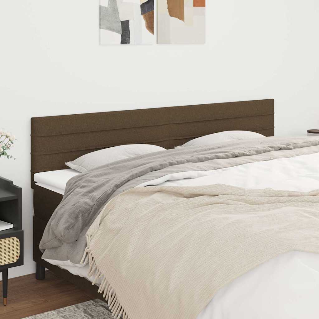 Sötétbarna szövet fejtámla 160 x 5 x 78/88 cm
