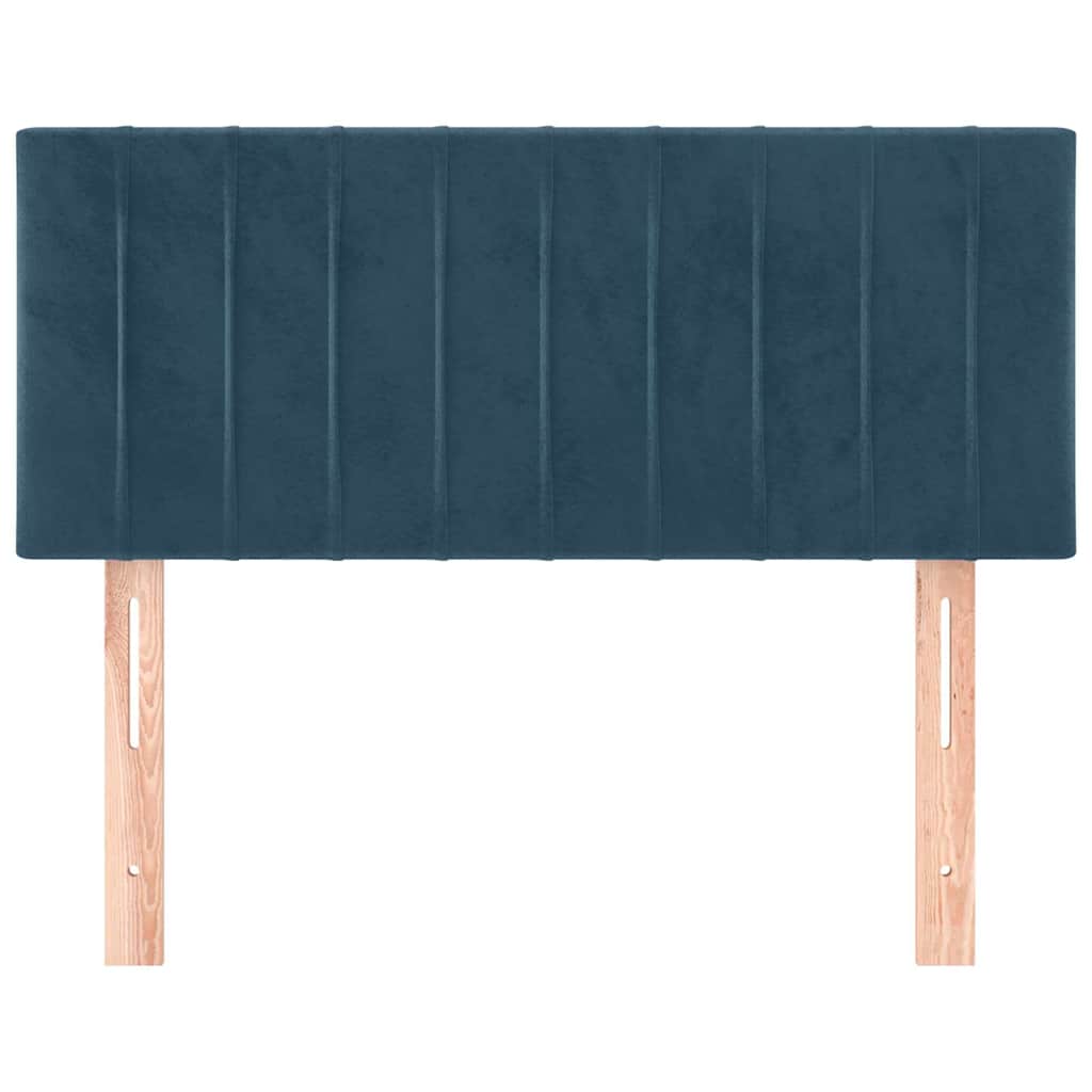 Sötétkék bársony fejtámla 80 x 5 x 78/88 cm 3