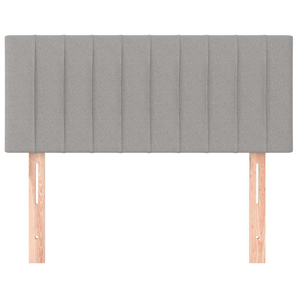 Világosszürke szövet fejtámla 100x5x78/88 cm 3
