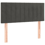 Sötétszürke bársony fejtámla 100x5x78/88 cm 2