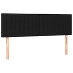 Fekete szövet fejtámla 144x5x78/88 cm 2