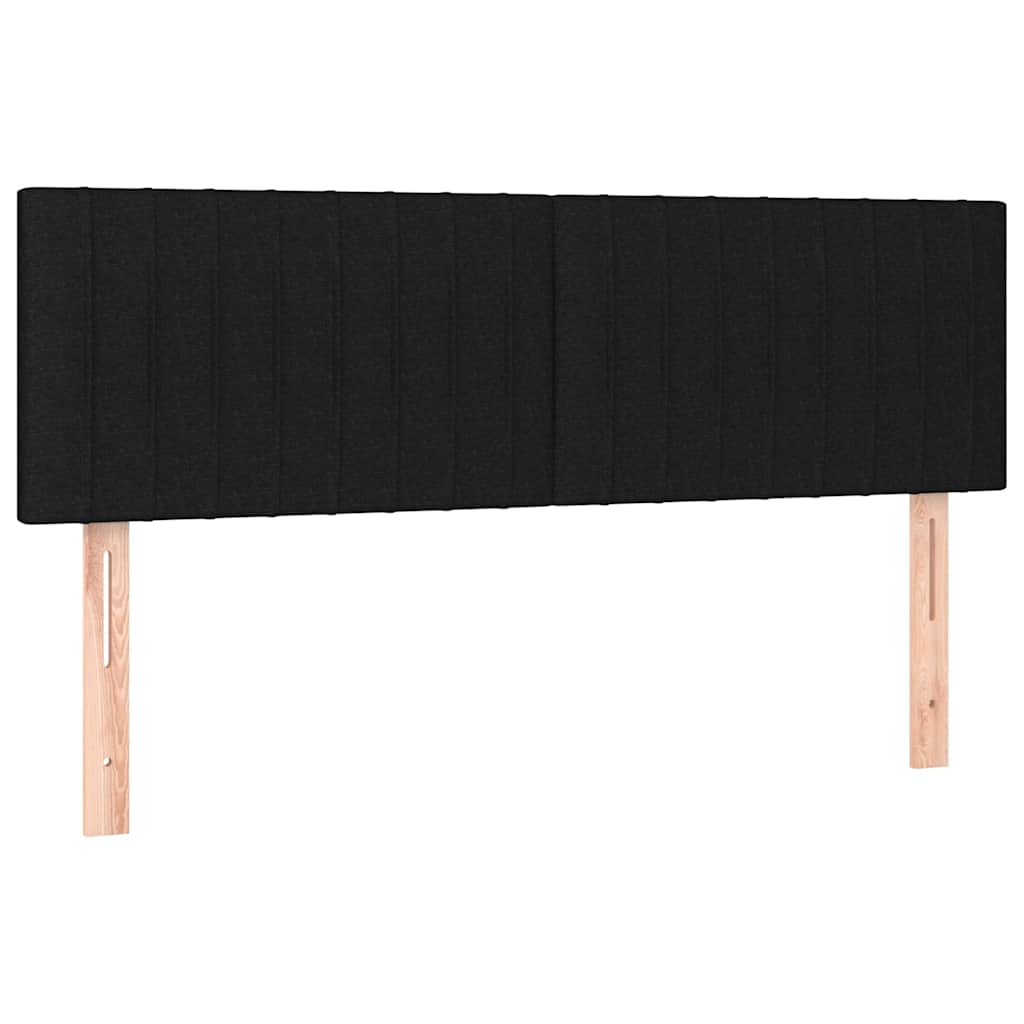 Fekete szövet fejtámla 144x5x78/88 cm 2