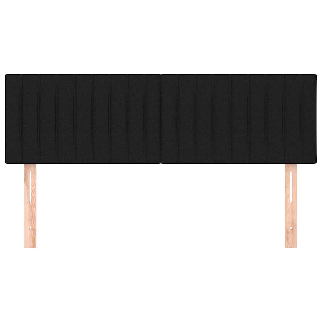 Fekete szövet fejtámla 144x5x78/88 cm 3