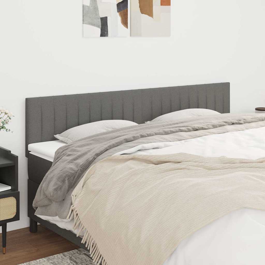 Sötétszürke szövet fejtámla 180 x 5 x 78/88 cm