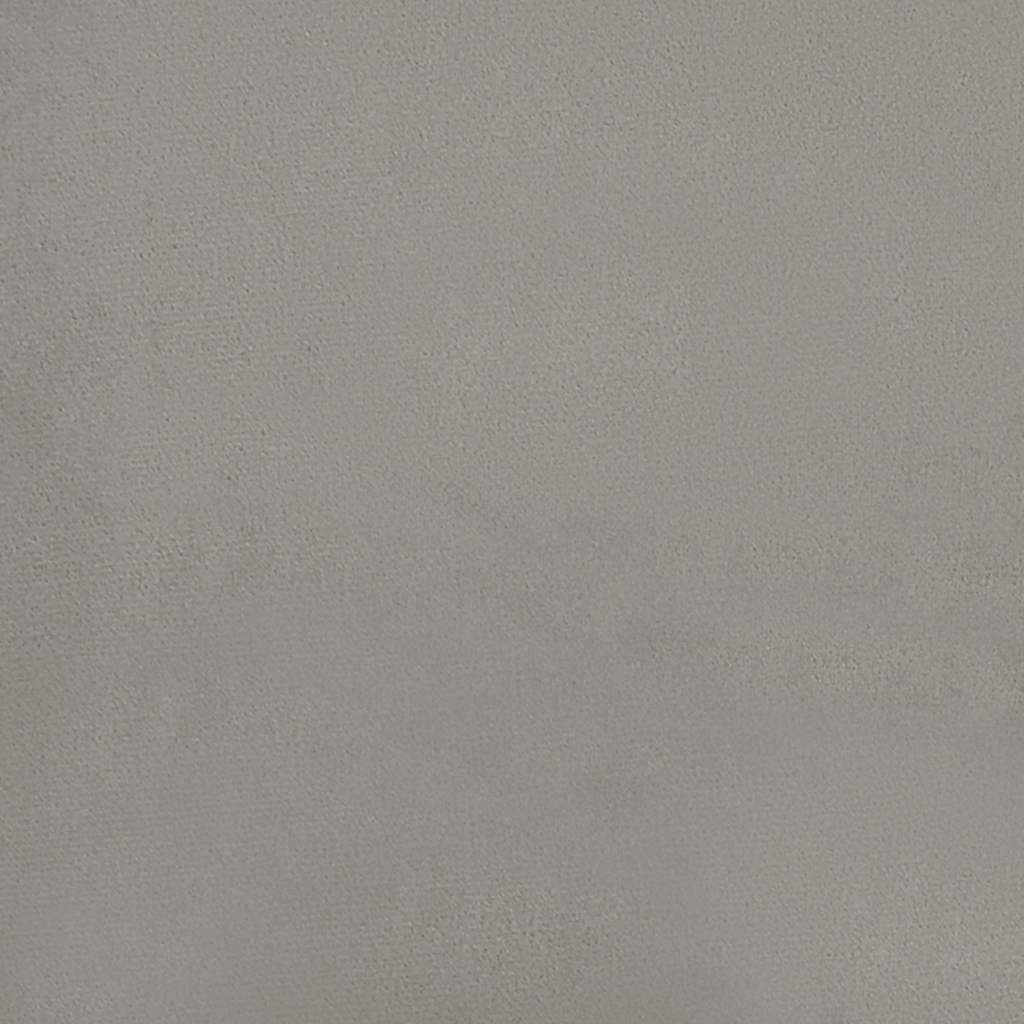 Világosszürke bársony fejtámla 144x7x78/88 cm 7