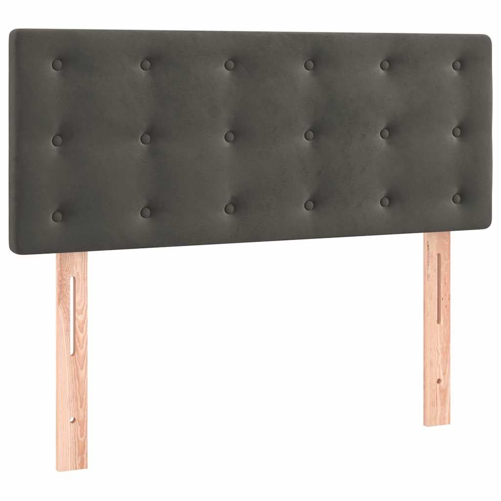 Sötétszürke bársony fejtámla 100x5x78/88 cm 2