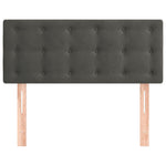 Sötétszürke bársony fejtámla 100x5x78/88 cm 3