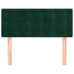 Sötétzöld bársony fejtámla 100x5x78/88 cm 3