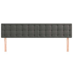 Sötétszürke bársony fejtámla 160x5x78/88 cm 3